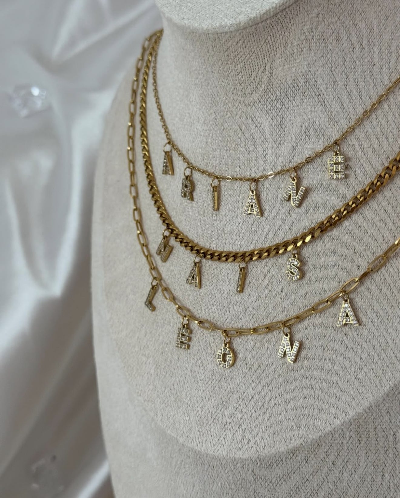Collier AVEC STRASS personnalisable