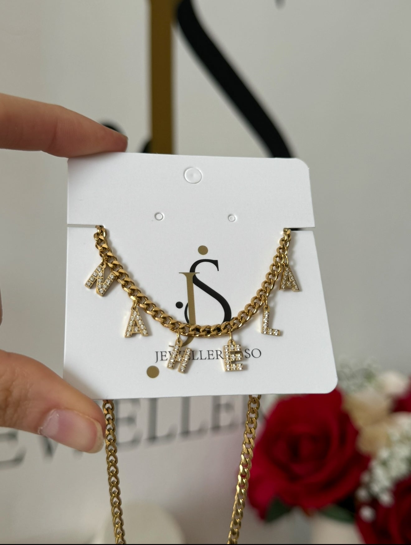 Collier AVEC STRASS personnalisable