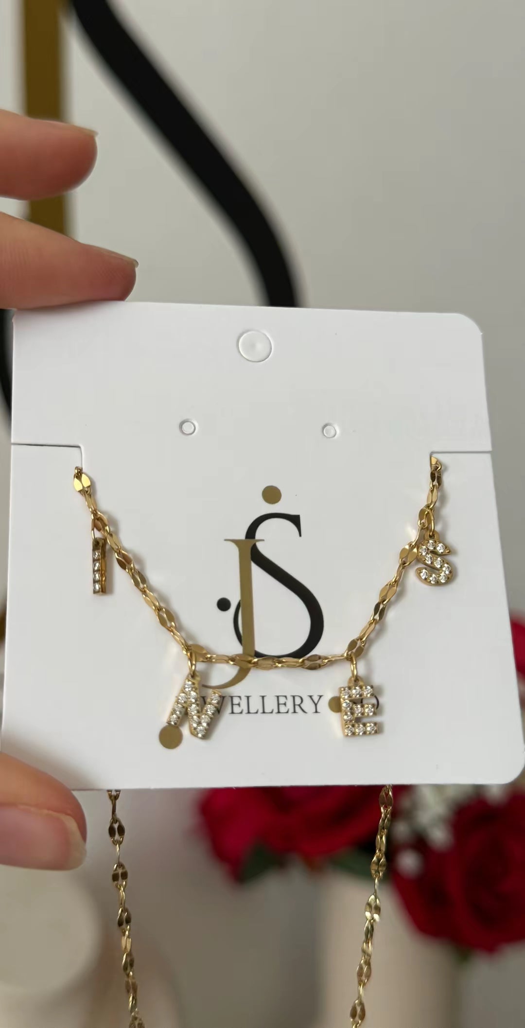 Collier AVEC STRASS personnalisable