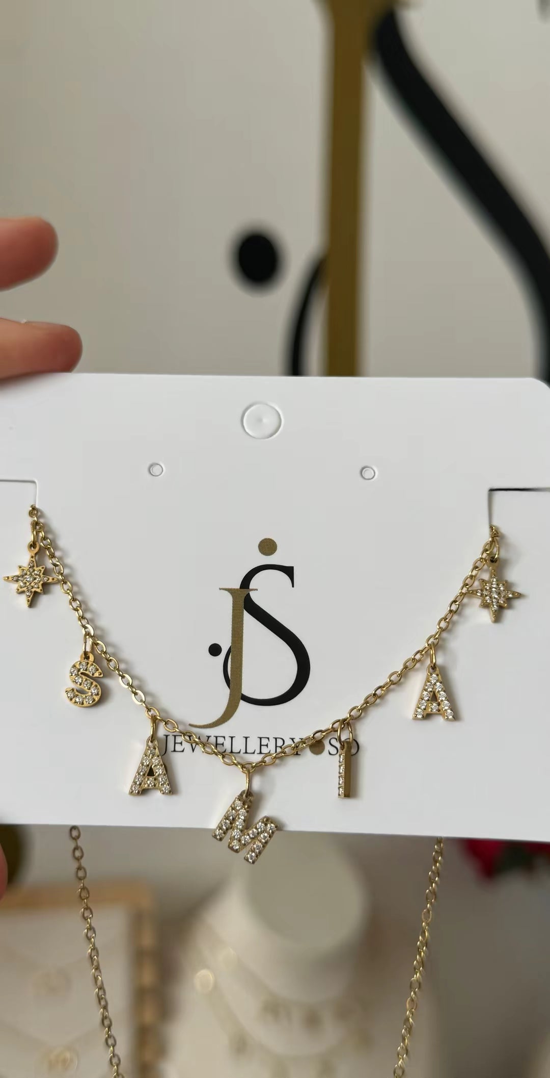 Collier AVEC STRASS personnalisable