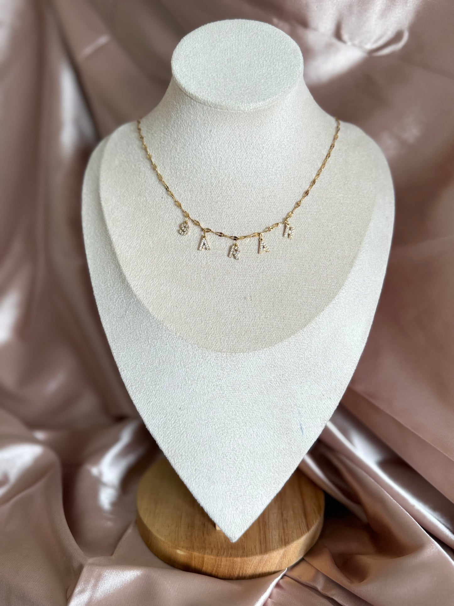 Collier AVEC STRASS personnalisable