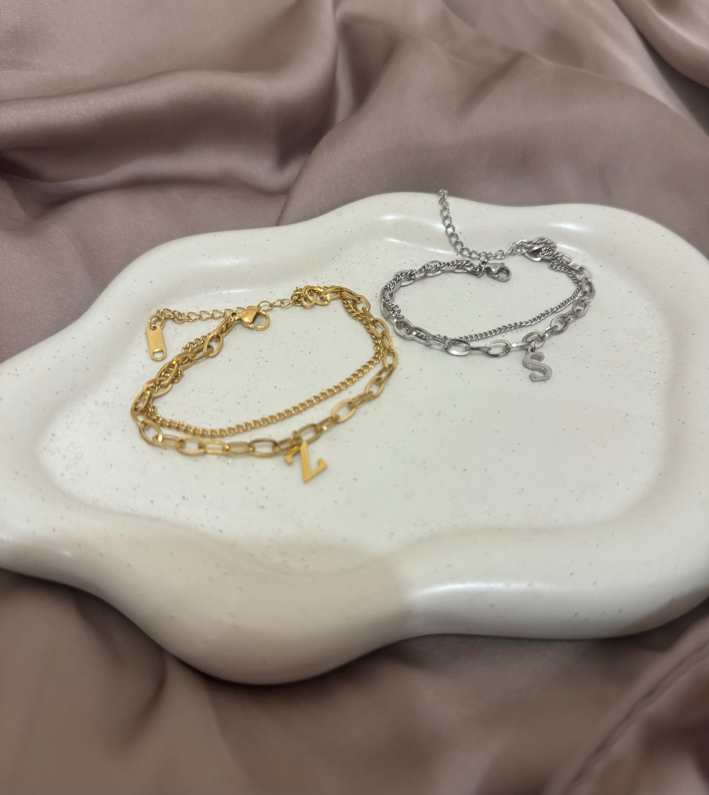 Bracelet double chaînes