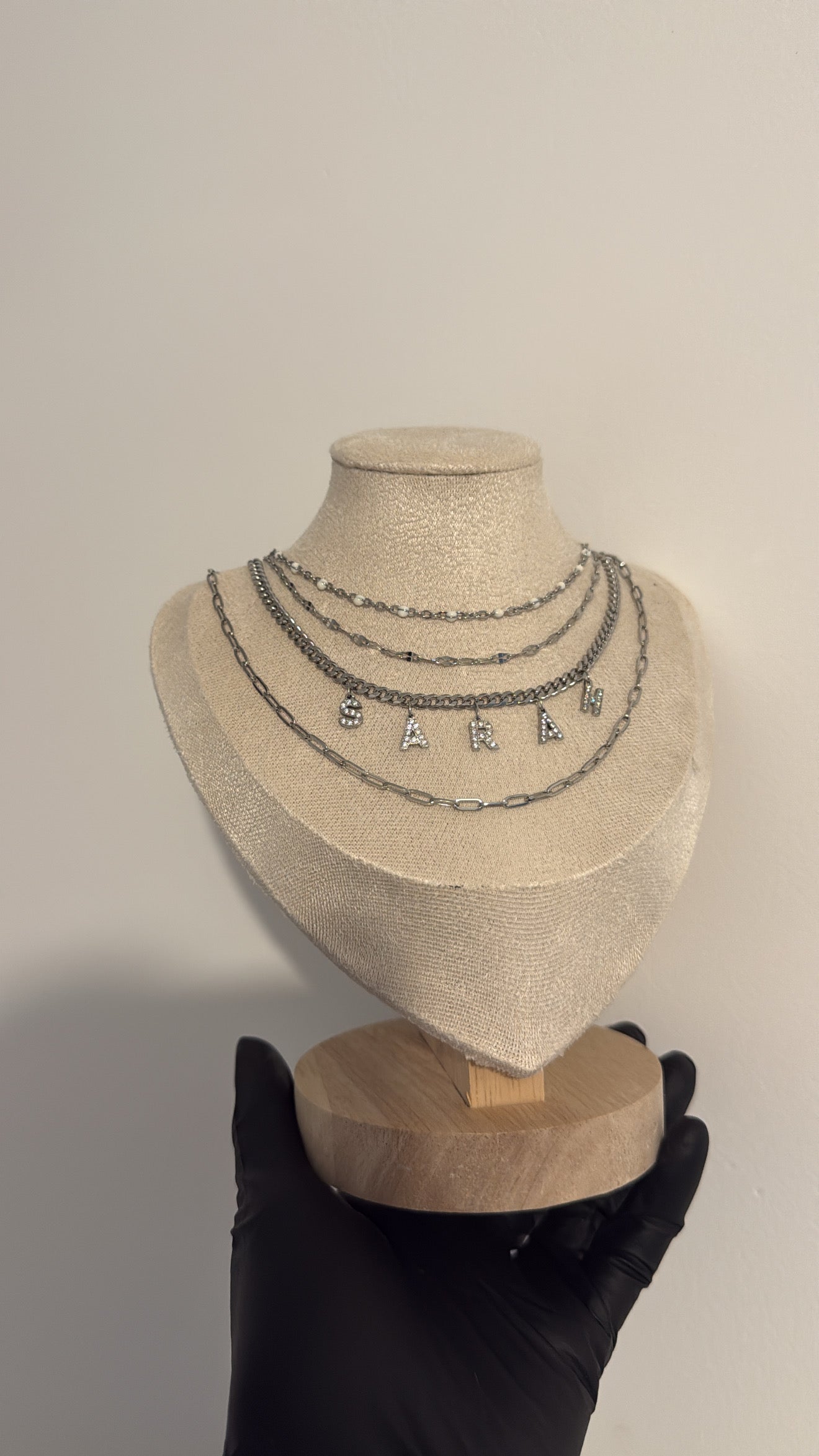 Collier AVEC STRASS personnalisable